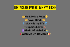 Instagram Par Bio Me Kya Likhe | इंस्टाग्राम पर बायो में क्या लिखे (80+ Bio Ideas)
