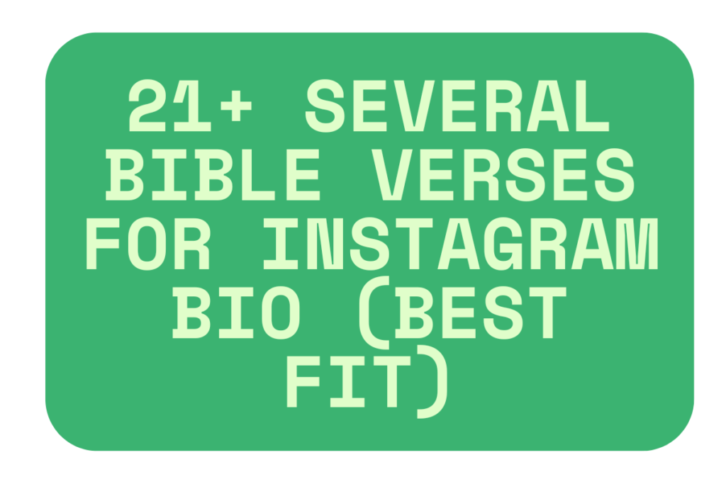 21+ Several Bible Verses for Instagram Bio (Best Fit)