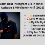 580+ Best Instagram Bio in Hindi – Attitude & VIP इंस्टाग्राम बायो (2025)