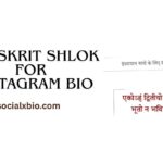 Sanskrit Shlok For Instagram Bio